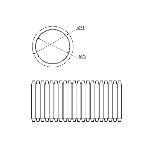 Ubbink Air Excellent 50 mètres de gaine flexible 48C 90 75