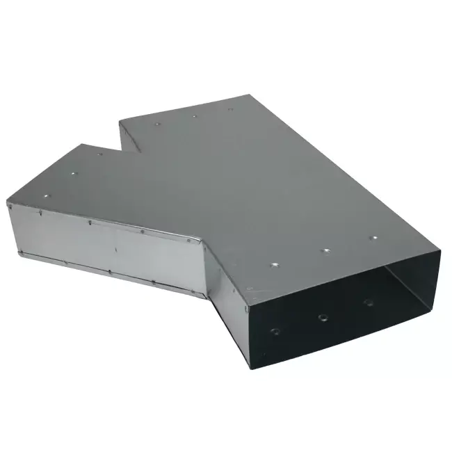 Pièce en T 45 degrés 220x80 mm - 170x80 mm pour gaine