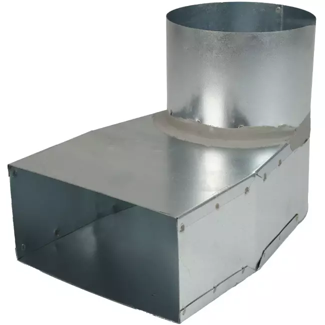 Angle d'ardoise 170x80 mm au diamètre 160 mm pour gaine