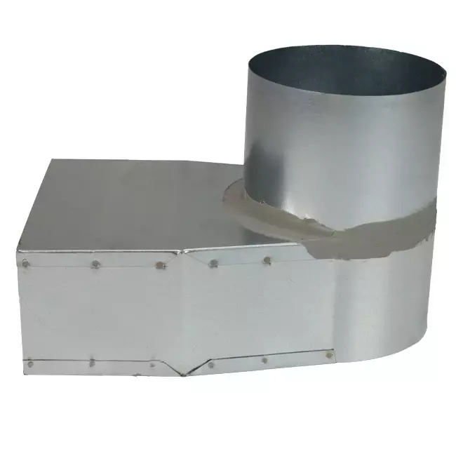 Angle d'ardoise 170x80 mm au diamètre 160 mm pour gaine