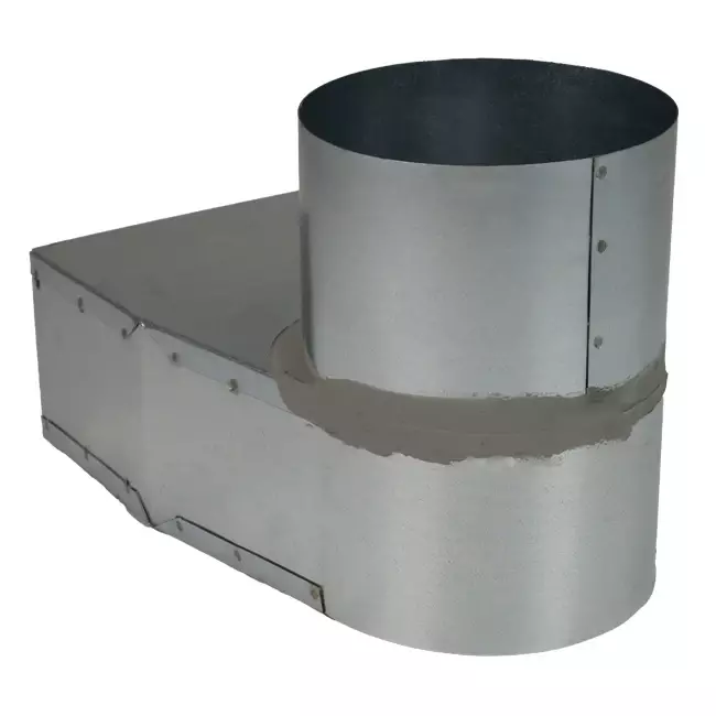 Angle d'ardoise 170x80 mm au diamètre 160 mm pour gaine
