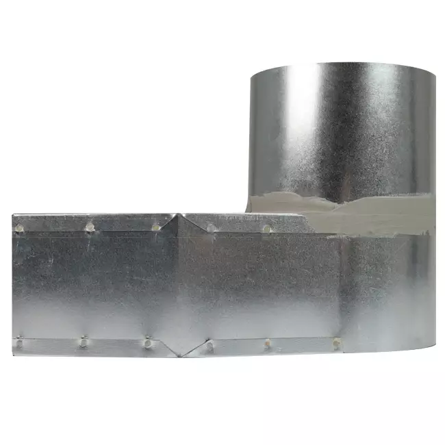 Angle d'ardoise 170x80 mm au diamètre 160 mm pour gaine