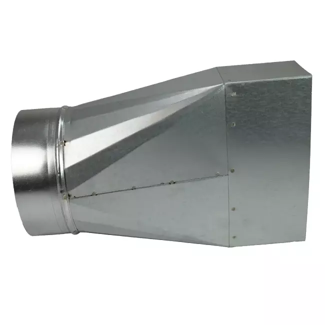 Adaptateur 170x80 mm à 160 mm de diamètre pour gaine