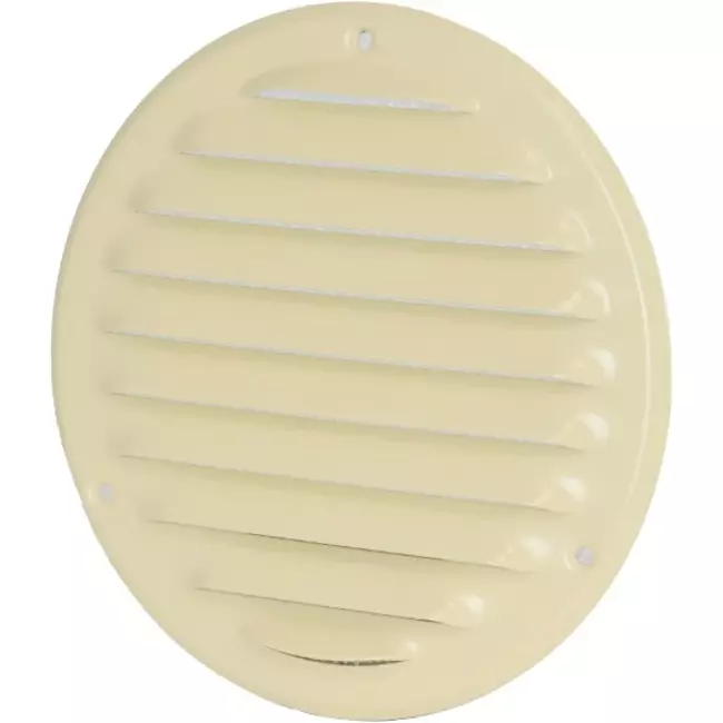 Grille de ventilation métal ronde 100 mm beige - MR100Y - RAL1015