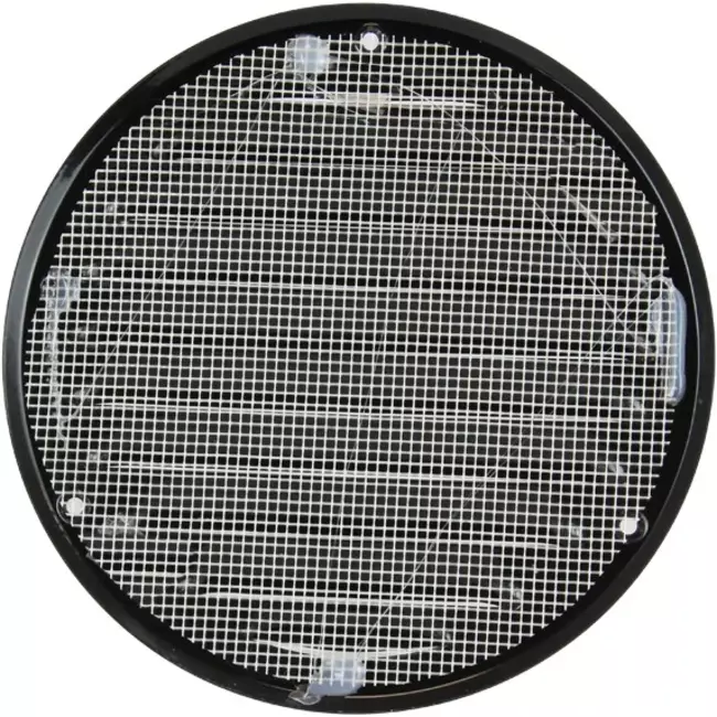 Grille de ventilation métal ronde Ø 125 mm noir - MR125M - RAL9005