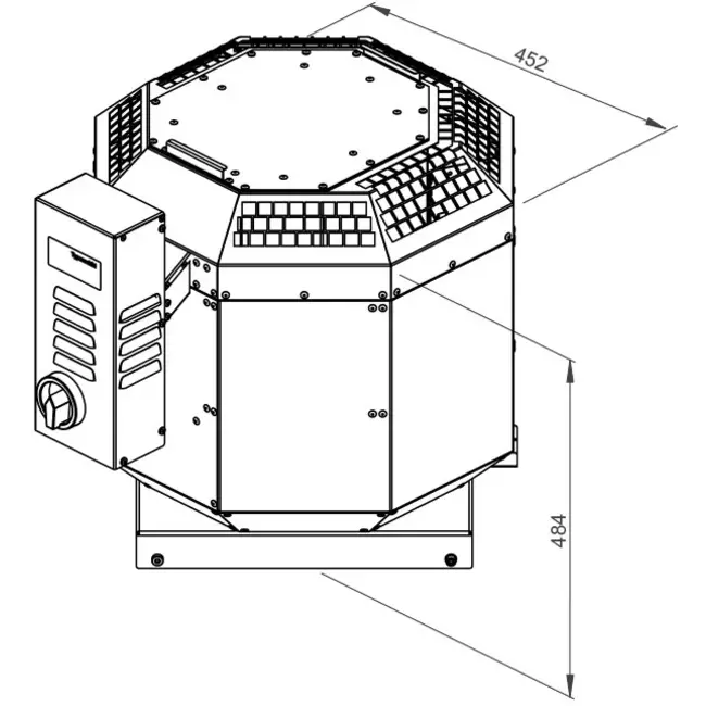Ventilateur de toit gaz la sortie verticale de la combustion - DVN 250 D2 F4 30