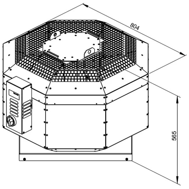 Ventilateur de toit isolé gaz de combustionafvoer - DVNI 355 D4 F4 30