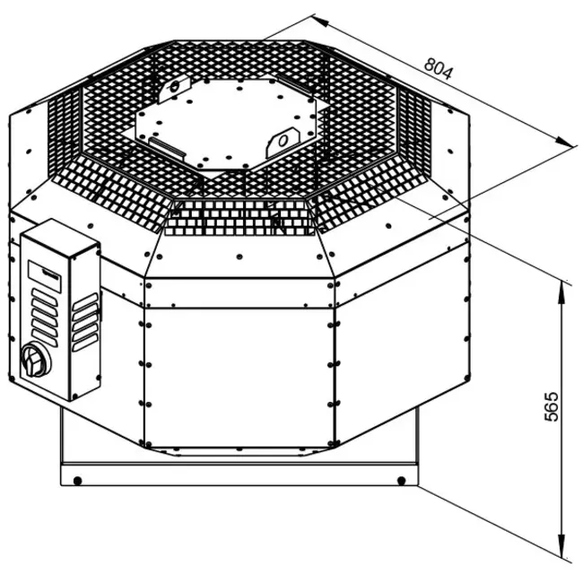 Ventilateur de toit isolé gaz de combustionafvoer - DVNI 400 D4 F4 30