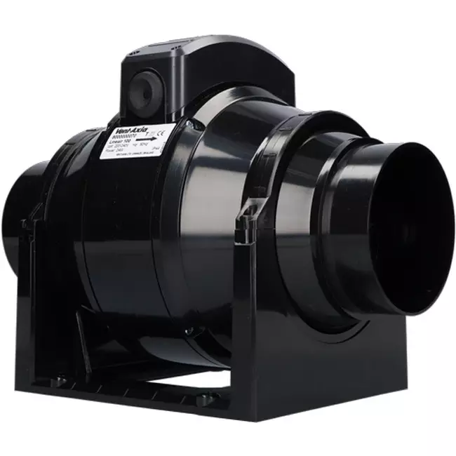 Vent-Axia ventilateur tubulaire 200mm débit mixte avec minuterie - Lineair 200T