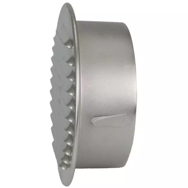 Grille de ventilation métal ronde avec douille de montage Ø 180 mm aluminium - DWRA180S