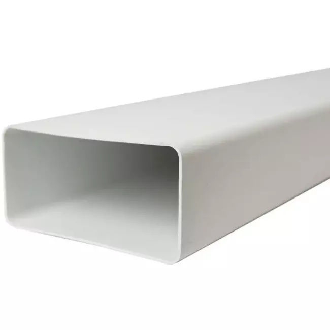 Gaine de ventilation rectangulaire en plastique 110 x 55 longueur = 1 mètre - K-1
