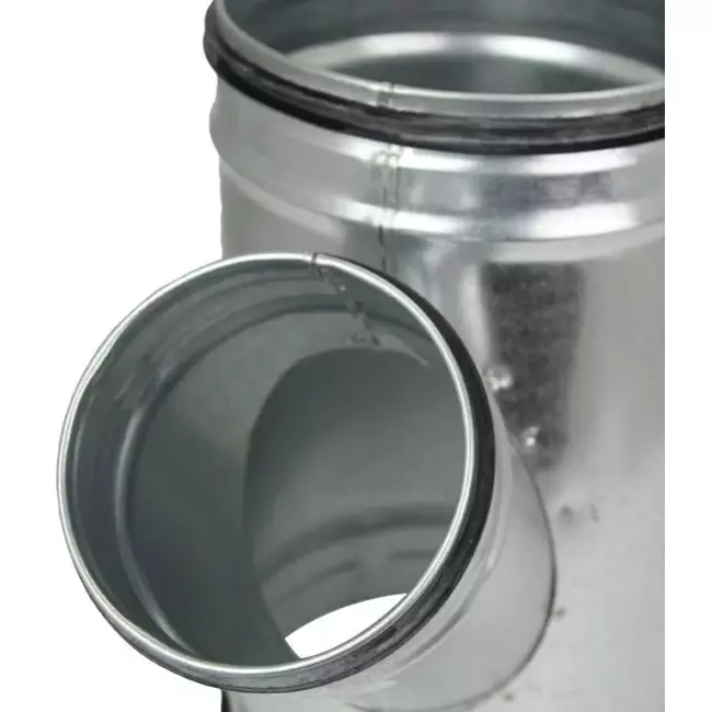 Té de Ø 80 mm - Ø 80 mm pour conduit rigide galvanisé (45°)