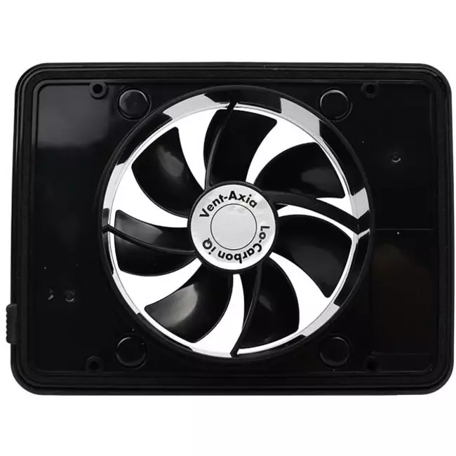 Vmc salle de bain Vent-Axia Lo-Carbon iQ de design plat NOIR Ø 100 - 125 mm