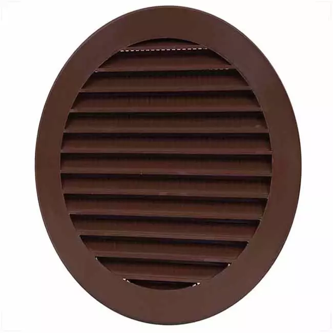 Grille à ailettes diamètre 125 mm marron - VR125B