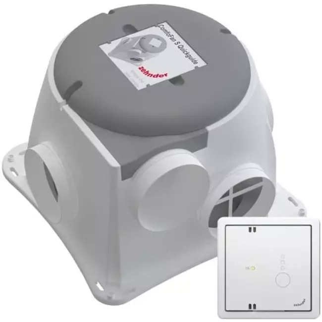 Zehnder ComfoFan Silent 460 m³/h + capteur de CO₂ - fiche avec mise à la terre