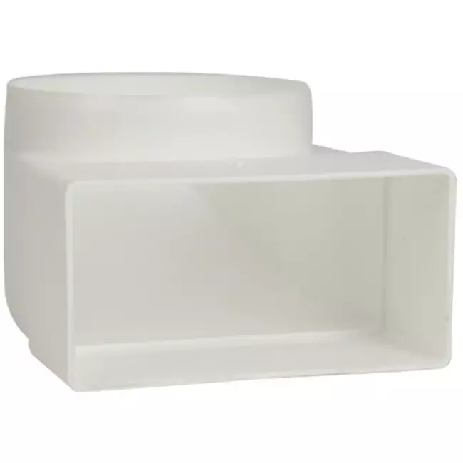 Coude vertical rectangulaire en plastique à 90° Ø 100 mm 110 x 55 - KLD