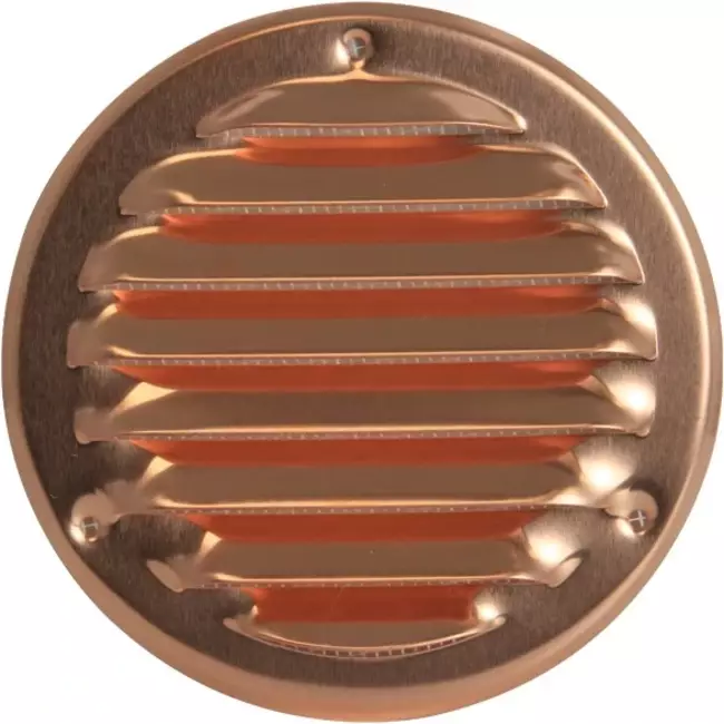 Grille de ventilation métal ronde 100 mm cuivre - MR100Cu