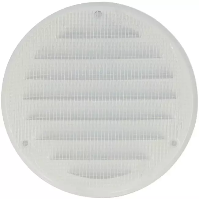 Grille de ventilation métal rond Ø 160 mm blanc - MR160 - RAL9016