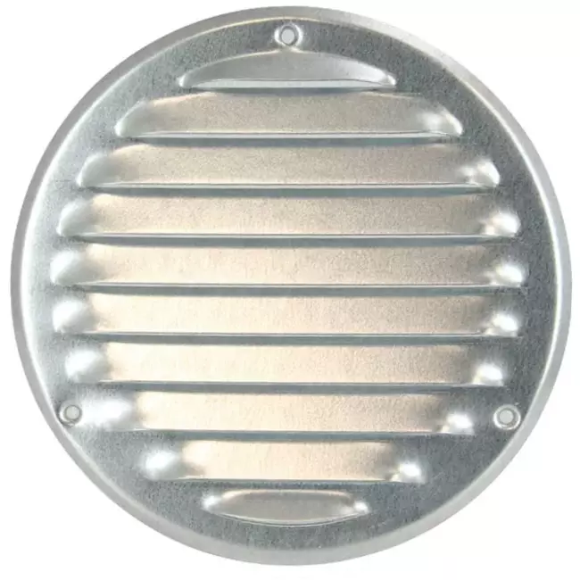 Grille de ventilation métal rond Ø 200 mm zinc - MR200ZN