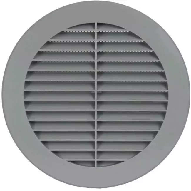 Grille à ailettes diamètre : 150 mm gris - VR150P