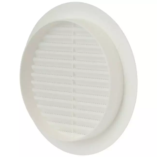 Grille à ailettes diamètre : 150 mm blanc - VR150