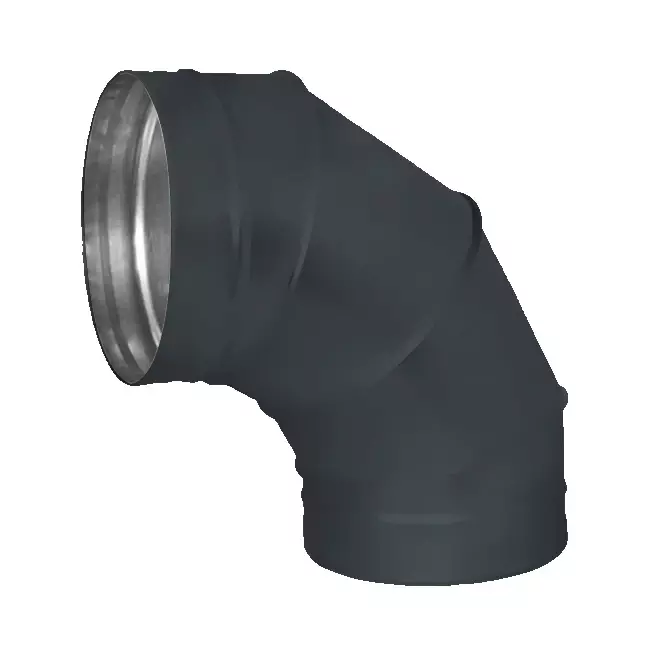 Coude spiralé rond 90° Ø 315 mm pour conduit rigide galvanisé - sur mesure RAL7016