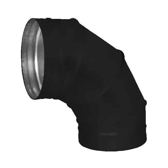 Coude spiralé rond 90° Ø 250 mm pour conduit rigide galvanisé - sur mesure RAL9005