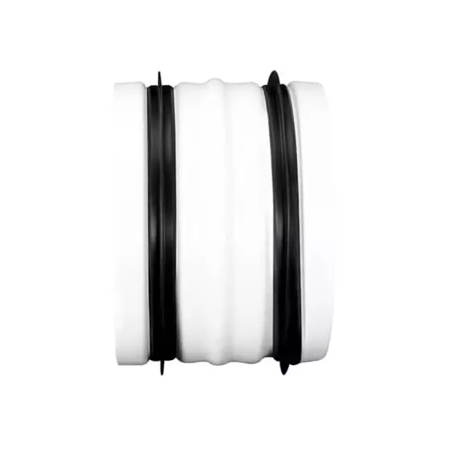 Connecteur à 90 degrés blanc diamètre 125 mm métal - RAL 9010