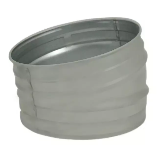 Coude rond spiralé 15° Ø 100 mm  - sur mesure RAL7035