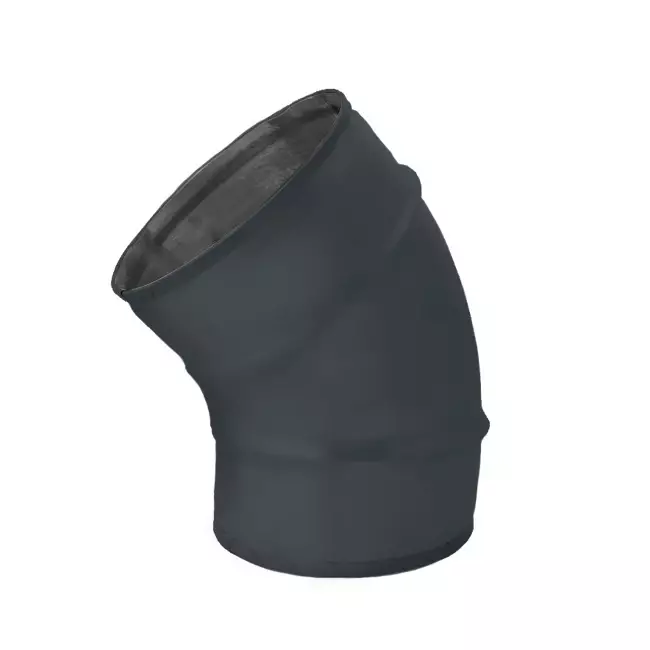 Coude spiralé rond 45° Ø 125 mm pour conduit rigide galvanisé - sur mesure RAL7016