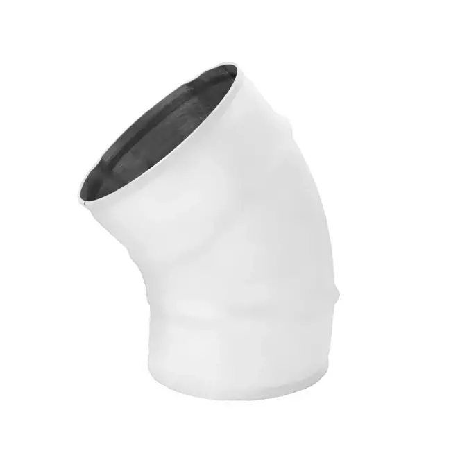 Coude spiralé rond 45° Ø 315 mm pour conduit rigide galvanisé - sur mesure RAL9010