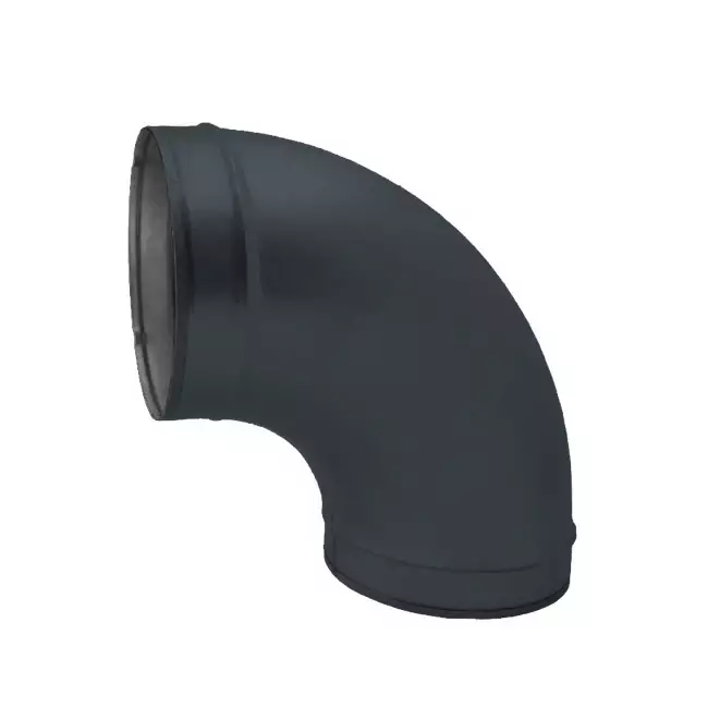 Coude spiralé rond 90° Ø 160 mm pour conduit rigide galvanisé - sur mesure RAL7016