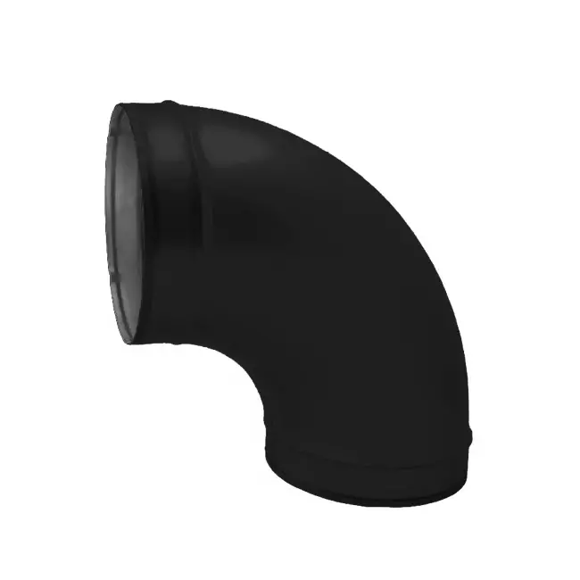 Coude spiralé rond 90° Ø 150 mm pour conduit rigide galvanisé - sur mesure RAL9005