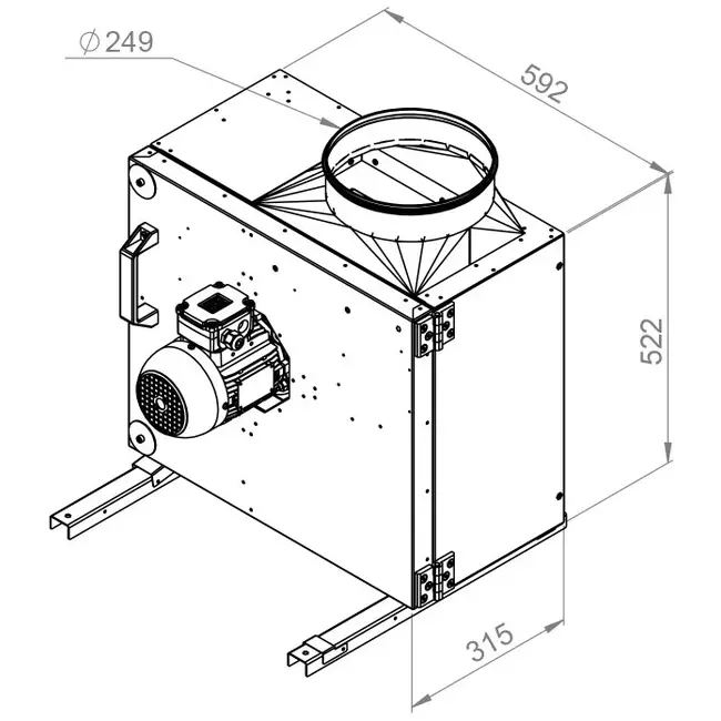 Ventilateur de caisson gaz de combustion F400 - MPS 250 D2 F4 30