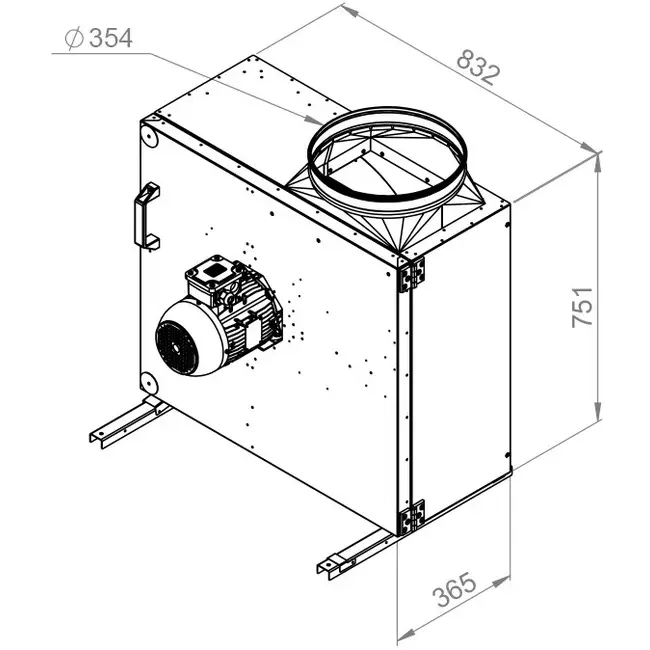 Ventilateur de caisson gaz de combustion F400 - MPS 450 D4 F4 30