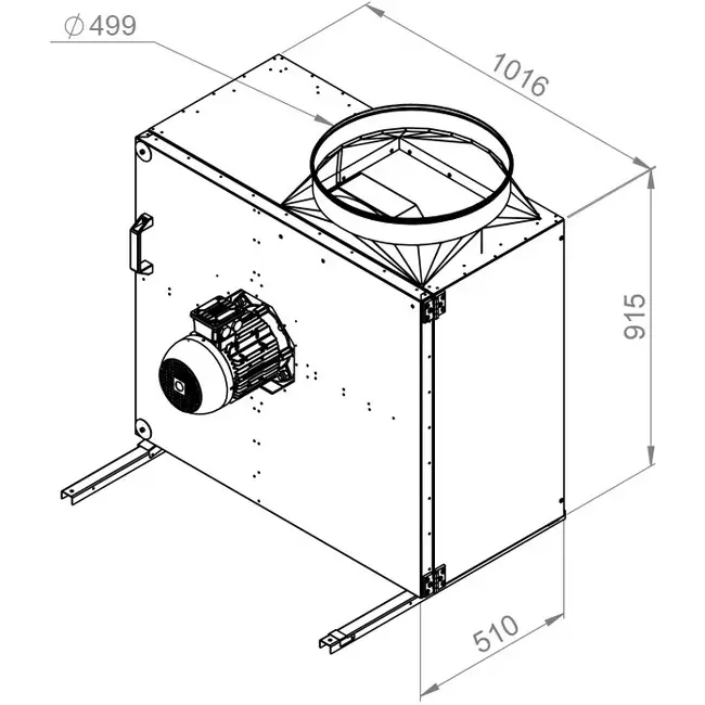 Ventilateur de caisson gaz de combustion F400 - MPS 560 D4 F4 30
