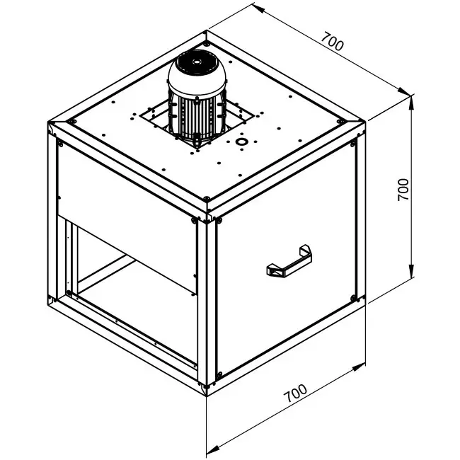 Ventilateur de caisson gaz de combustion avec flux linéaire - MPC 450 D4 F4 TI30