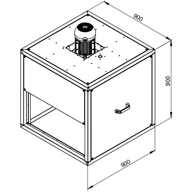 Ventilateur de caisson gaz de combustion avec flux linéaire - MPC 560 D4 F4 TI30