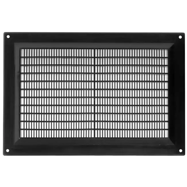 Grille de ventilation rectangulaire grillagée 250 x 170 noir - VR2517M