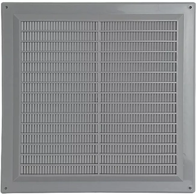 Grille de ventilation carrée grillagée 250 x 250 mm gris
