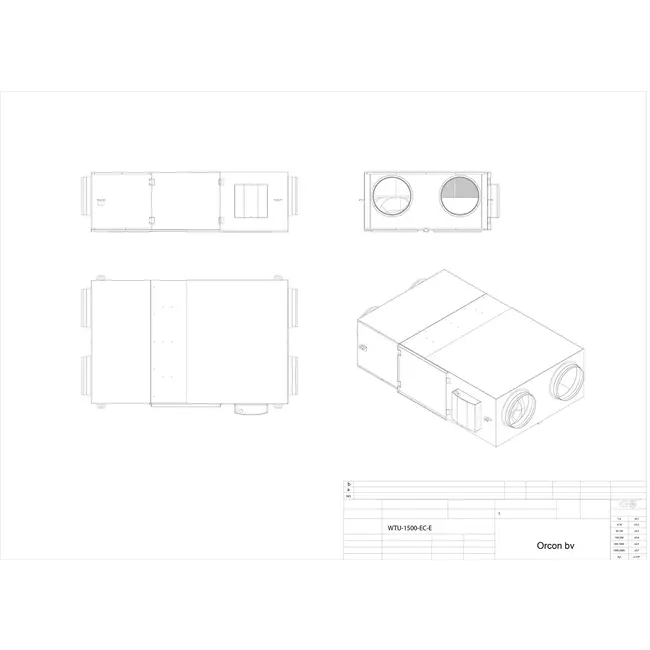 Récupérateur de chaleur Orcon 1500 EC-E - 1500m³/h