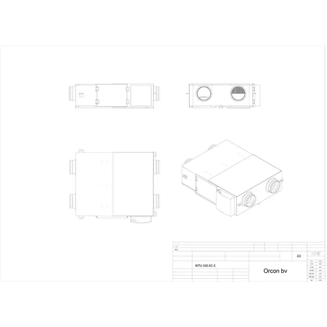 Récupérateur de chaleur Orcon 600 EC-E - 600m³/h