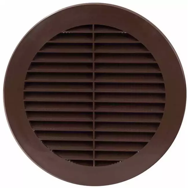 Grille à ailettes diamètre 150 mm marron - VR150B