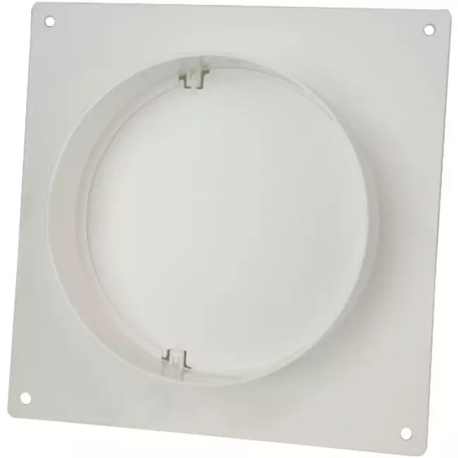Diamètre plaque murale avec clapet anti-retour ronde en plastique : 100 mm - AFV100