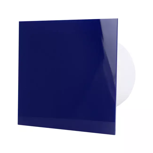 Air Roxy vmc salle de bain avec diamètre de raccordement 100 mm - front en plastique bleu