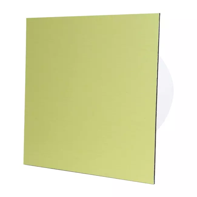 Air Roxy vmc salle de bain avec diamètre de raccordement 125 mm avec minuterie - front doré en aluminium