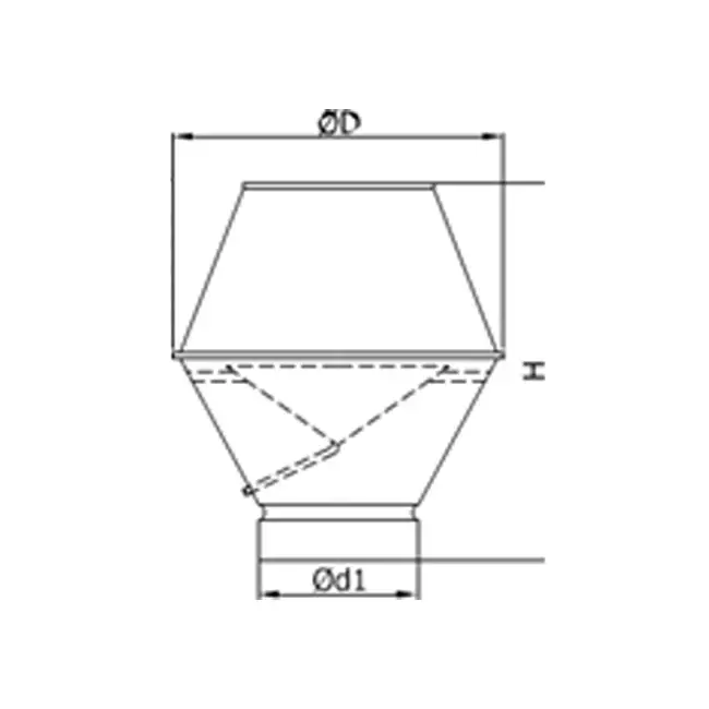 Capuchon déflecteur rond 315 mm sendzimir galvanisé