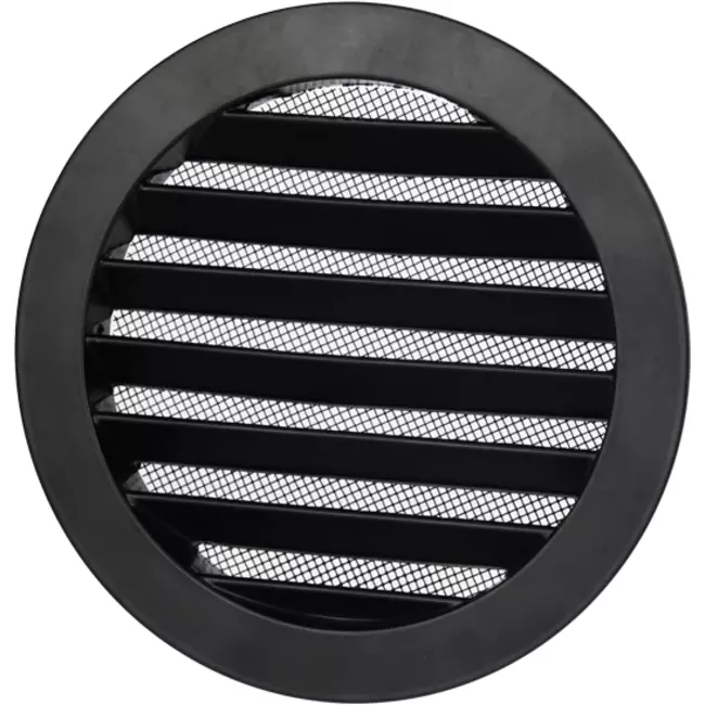 Grille extérieure aluminium diamètre 80 - NOIR