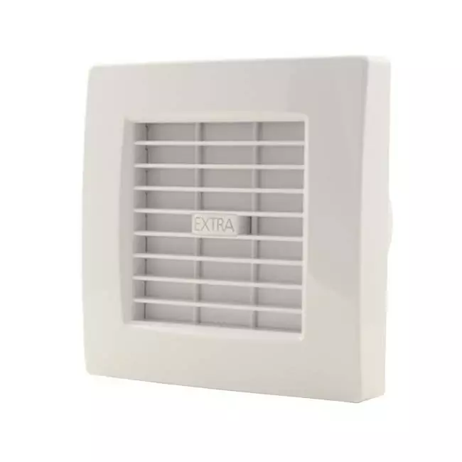 Europlast vmc salle de bain Ø 100 mm Blanc avec clapet à fermeture automatique - de luxe X100Z