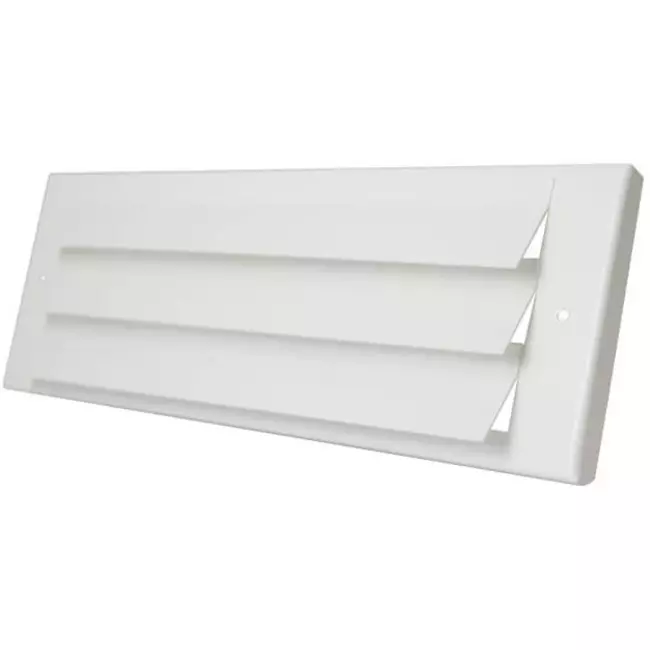 Grille mur extérieur 300 m x 100 mm BLANC